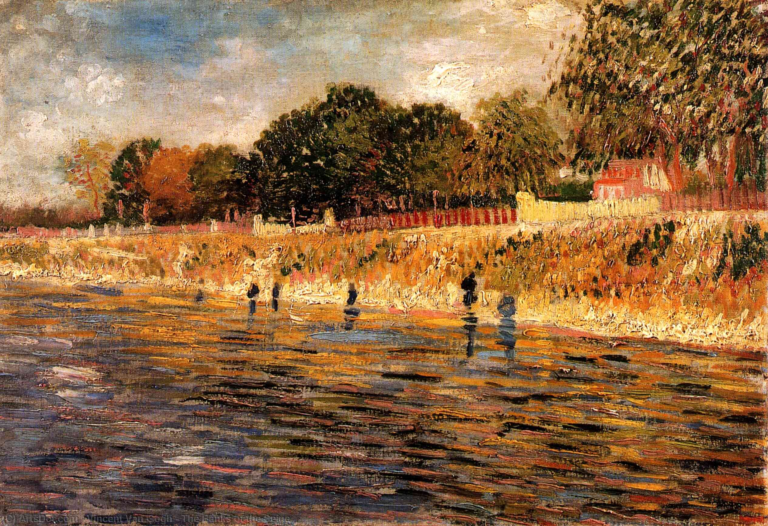 WikiOO.org - 백과 사전 - 회화, 삽화 Vincent Van Gogh - The Banks of the Seine