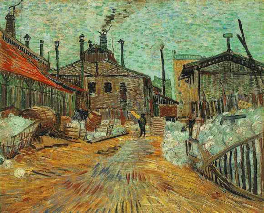 Wikioo.org - สารานุกรมวิจิตรศิลป์ - จิตรกรรม Vincent Van Gogh - The Factory at Asnieres