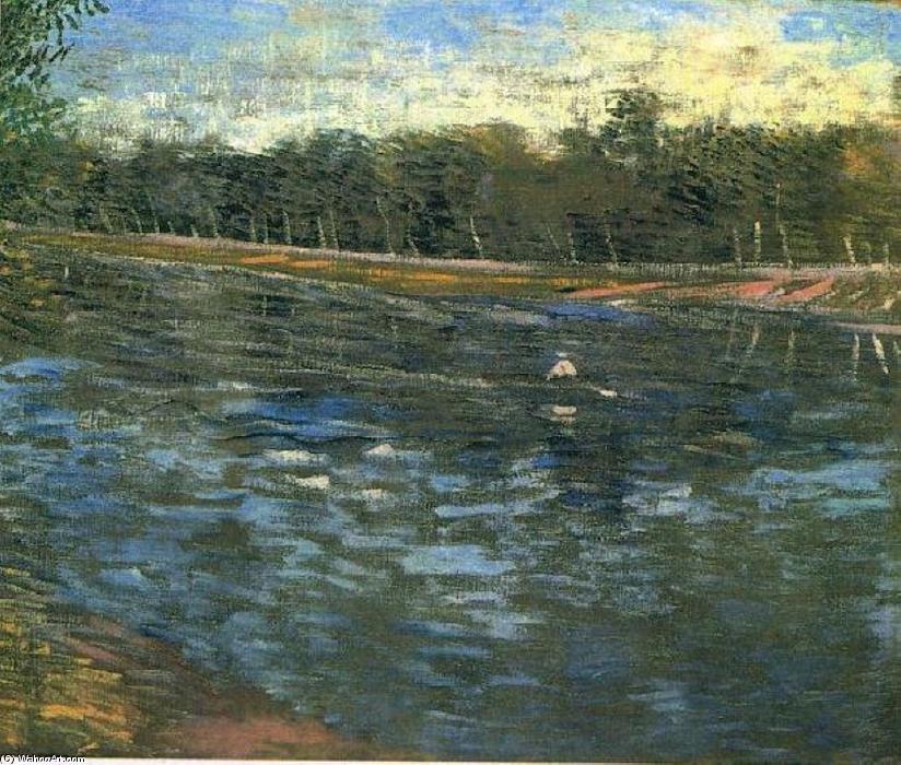 Wikioo.org - The Encyclopedia of Fine Arts - Painting, Artwork by Vincent Van Gogh - The Seine with a Rowing Boat