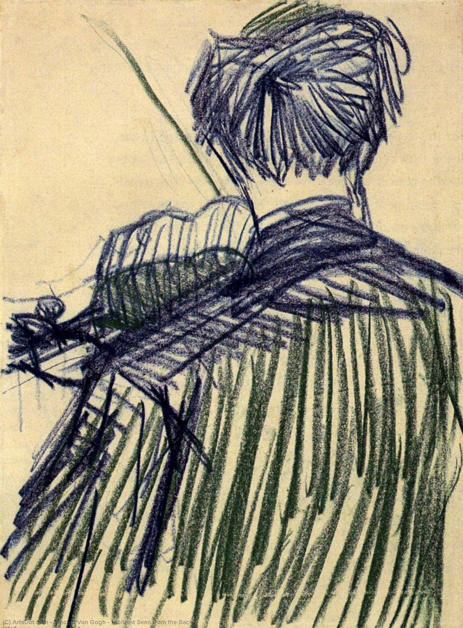 WikiOO.org - Enciklopedija likovnih umjetnosti - Slikarstvo, umjetnička djela Vincent Van Gogh - Violinist Seen from the Back
