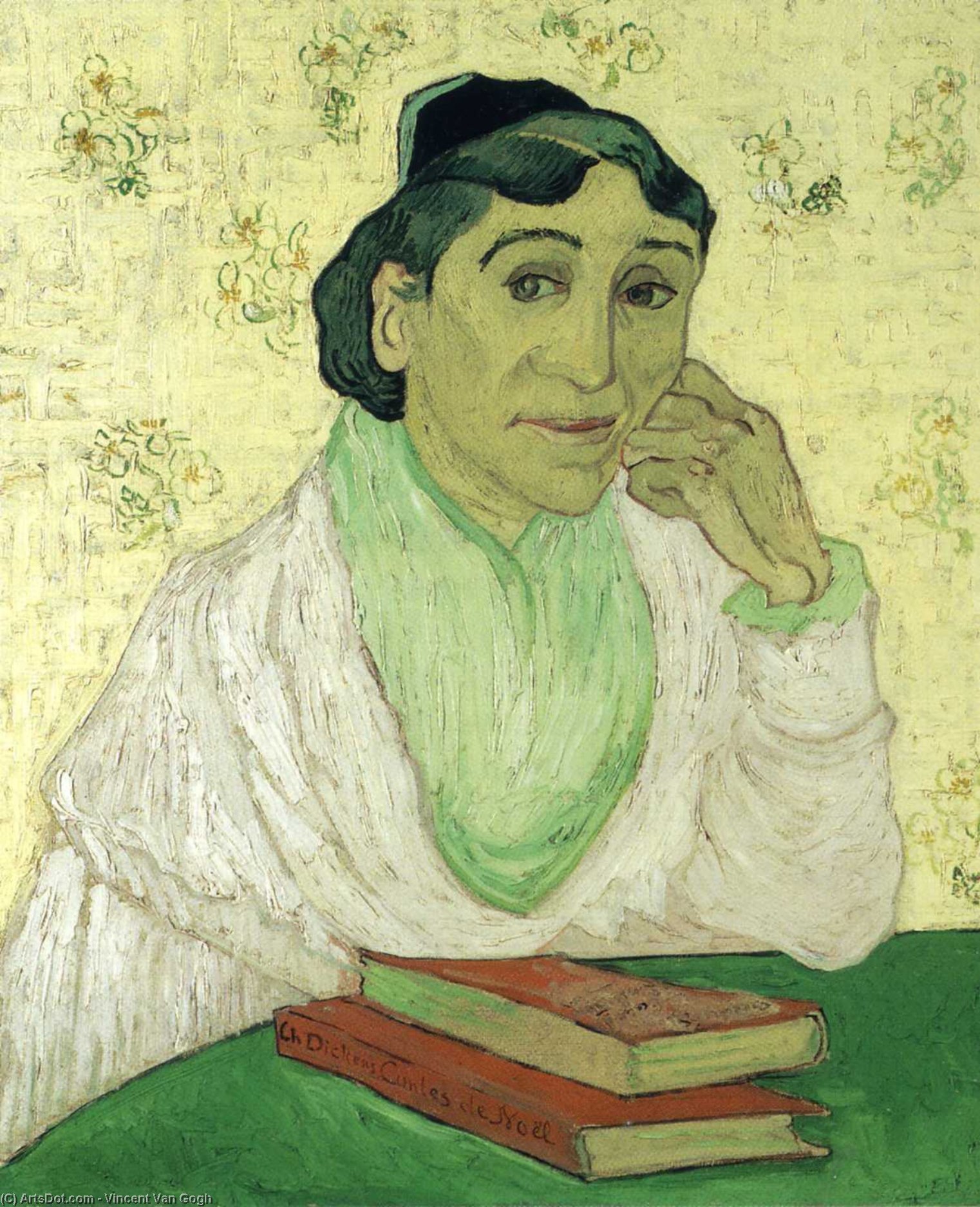 Wikioo.org - The Encyclopedia of Fine Arts - Painting, Artwork by Vincent Van Gogh - Portrait of Madame Ginoux (L'Arlesienne)