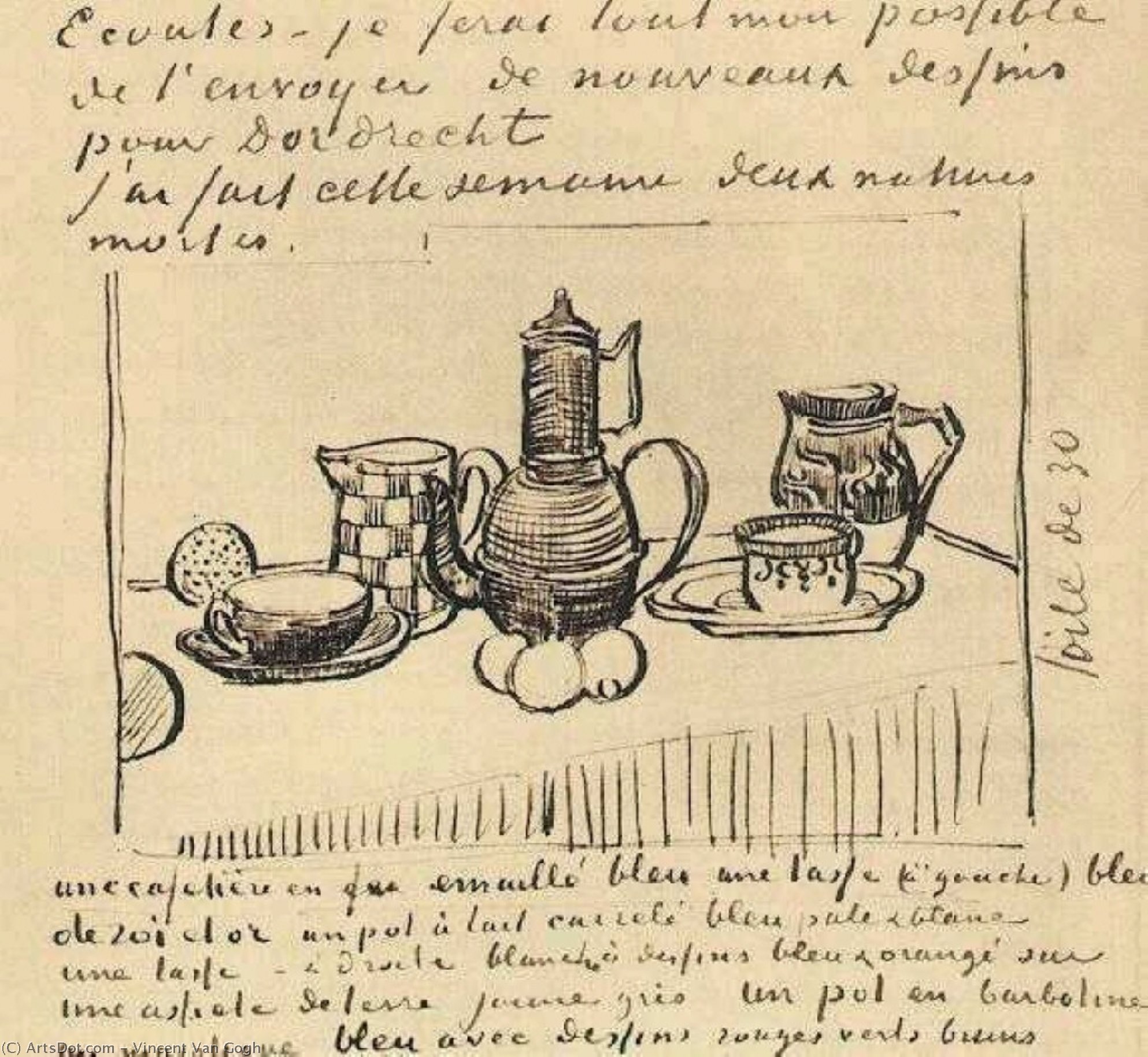 WikiOO.org - Енциклопедия за изящни изкуства - Живопис, Произведения на изкуството Vincent Van Gogh - Still Life with Coffee Pot