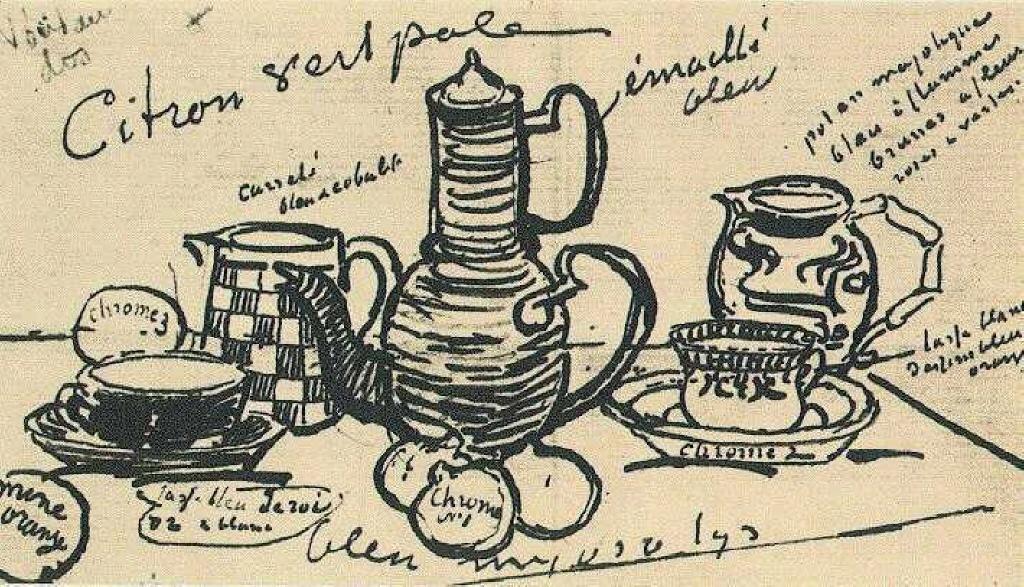 Wikoo.org - موسوعة الفنون الجميلة - اللوحة، العمل الفني Vincent Van Gogh - Still Life with Coffee Pot