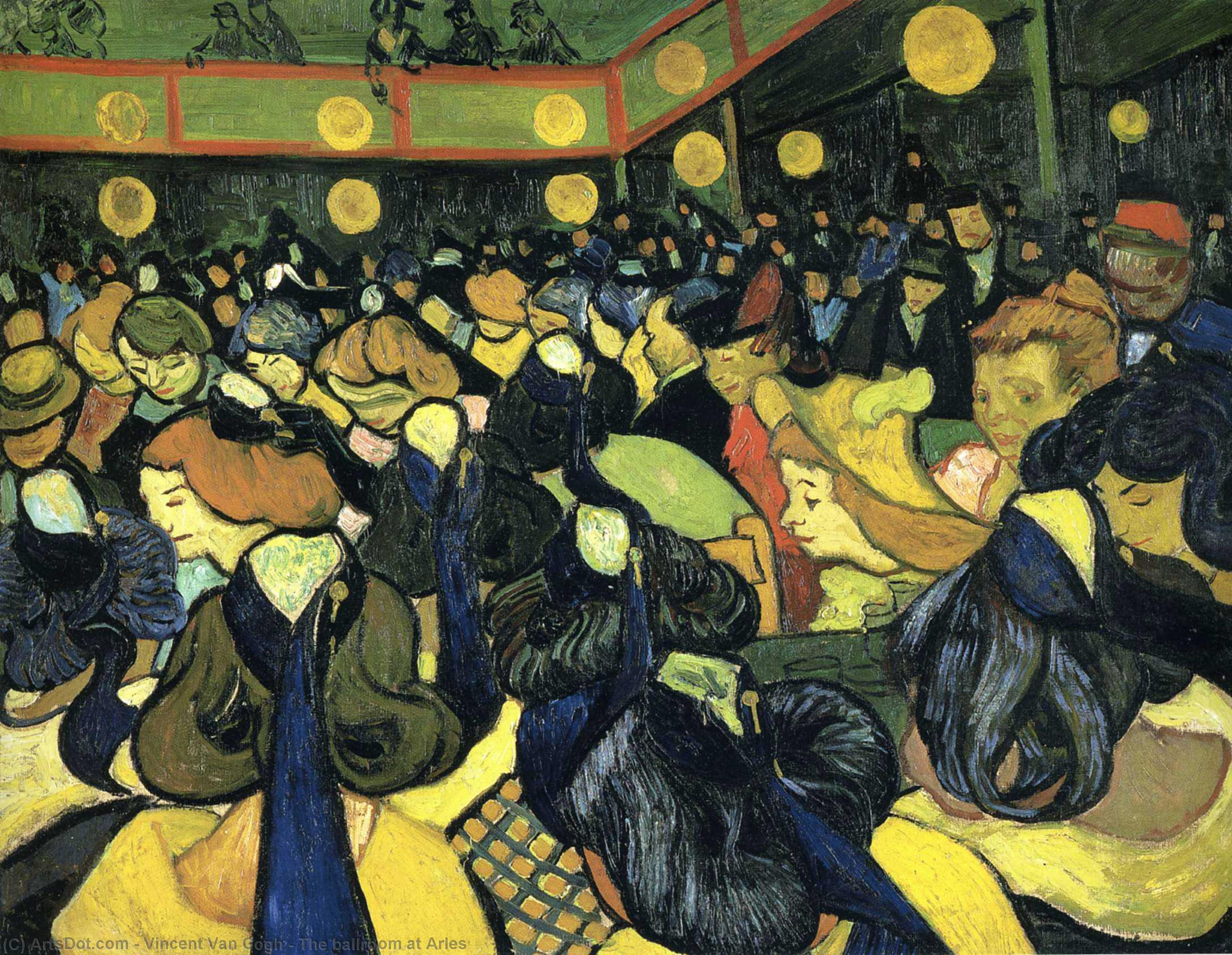 Wikioo.org - The Encyclopedia of Fine Arts - Painting, Artwork by Vincent Van Gogh - The ballroom at Arles