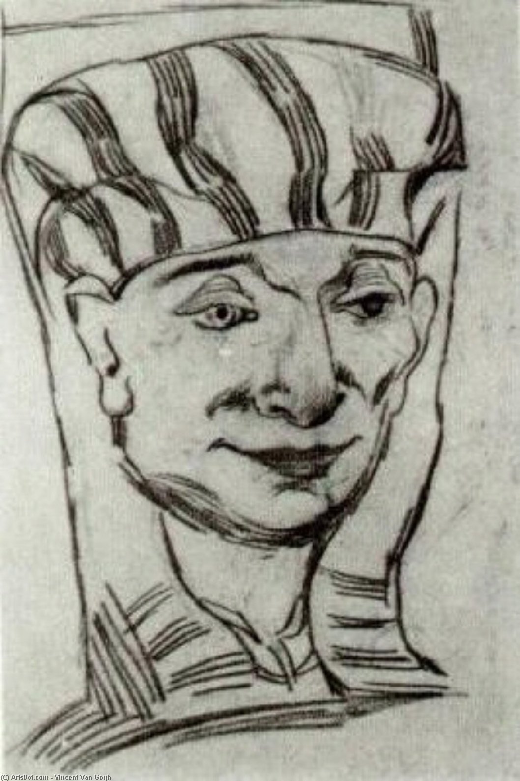 WikiOO.org - Encyclopedia of Fine Arts - Målning, konstverk Vincent Van Gogh - Mask of an Egyptian Mummy 2