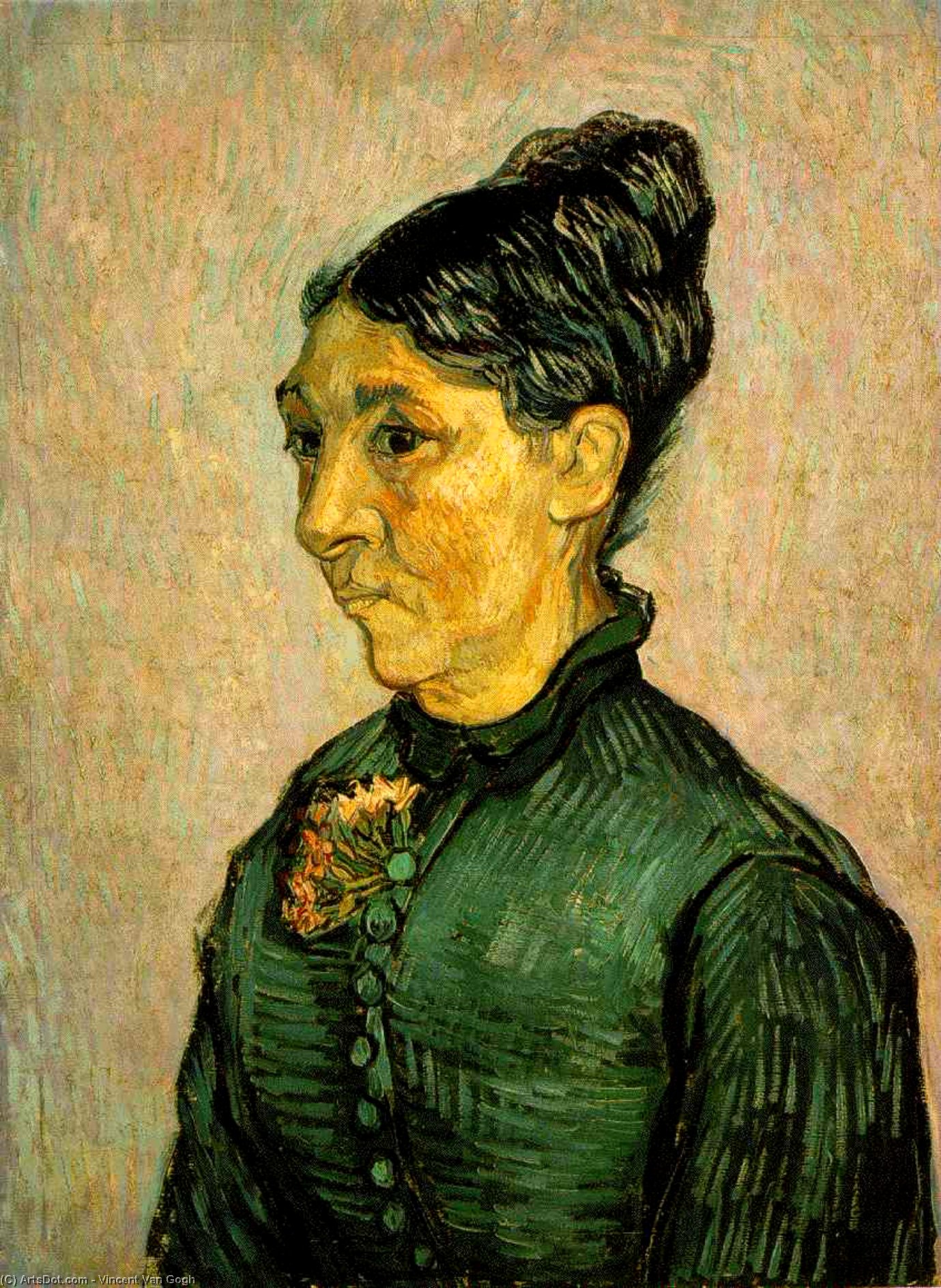 WikiOO.org - Енциклопедия за изящни изкуства - Живопис, Произведения на изкуството Vincent Van Gogh - Portrait of Madame Trabuc