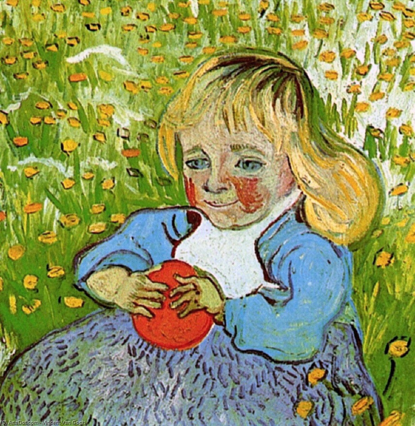 WikiOO.org - Encyclopedia of Fine Arts - Malba, Artwork Vincent Van Gogh - Child with Orange