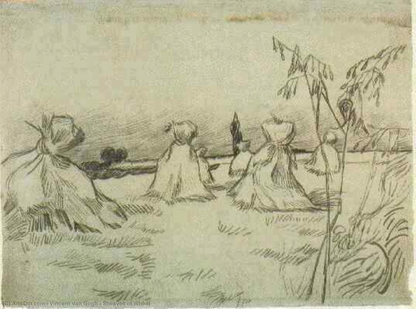 WikiOO.org - Encyclopedia of Fine Arts - Festés, Grafika Vincent Van Gogh - Sheaves of Wheat