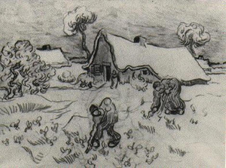 Wikioo.org - Bách khoa toàn thư về mỹ thuật - Vẽ tranh, Tác phẩm nghệ thuật Vincent Van Gogh - Sketch of Diggers and Other Figures