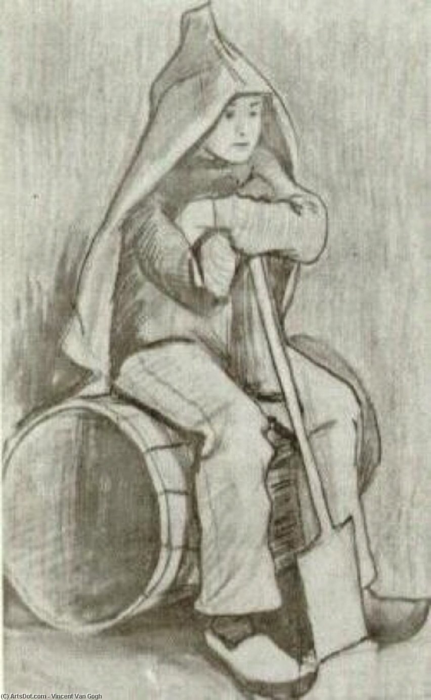 WikiOO.org - Enciklopedija likovnih umjetnosti - Slikarstvo, umjetnička djela Vincent Van Gogh - Boy with Spade