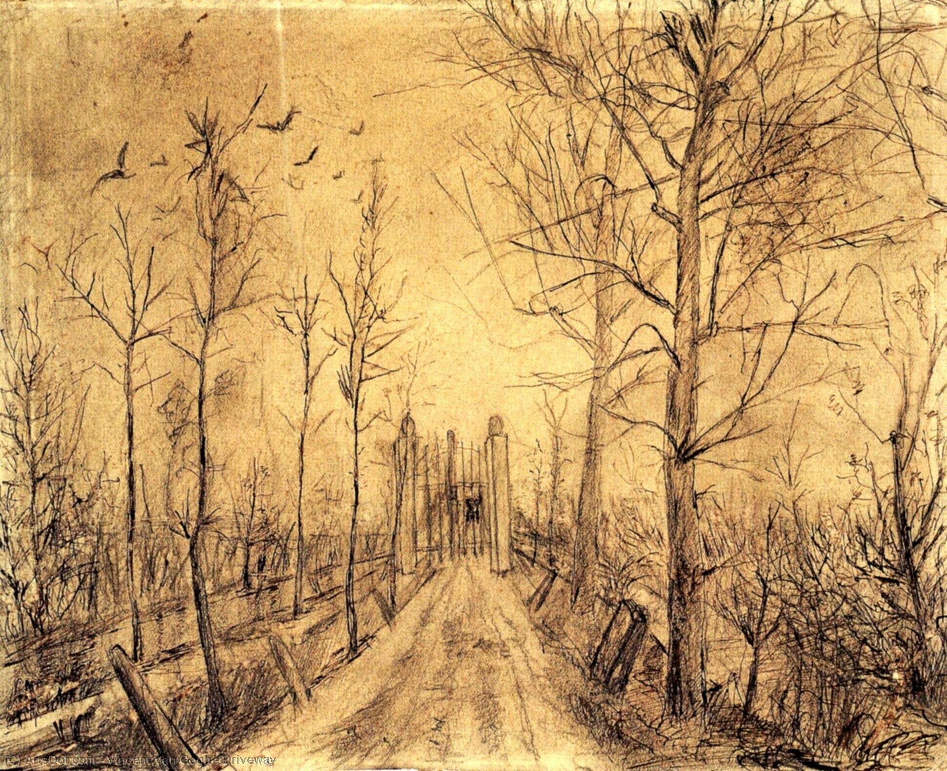 WikiOO.org - Enciklopedija likovnih umjetnosti - Slikarstvo, umjetnička djela Vincent Van Gogh - Driveway