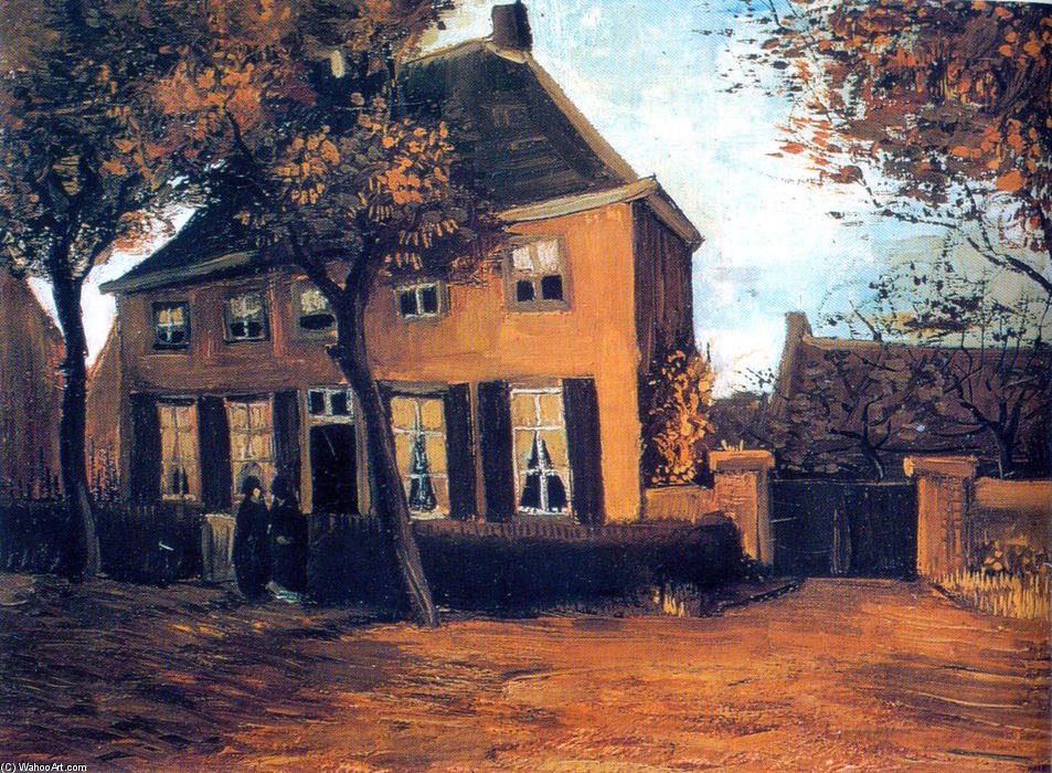 WikiOO.org - Encyclopedia of Fine Arts - Schilderen, Artwork Vincent Van Gogh - The Vicarage at Nuenen