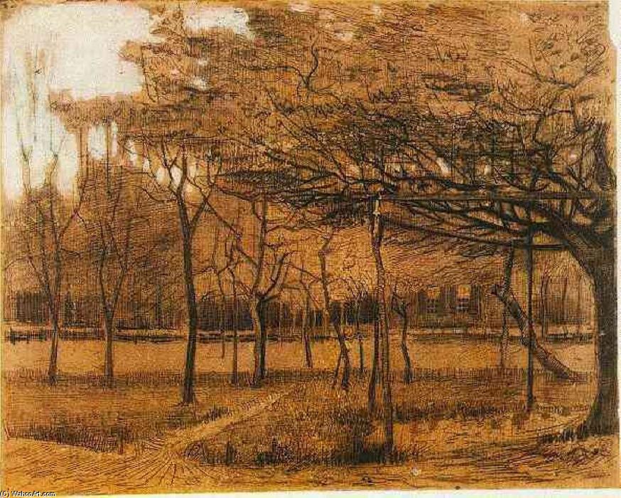 Wikioo.org – L'Enciclopedia delle Belle Arti - Pittura, Opere di Vincent Van Gogh - paesaggio con alberi