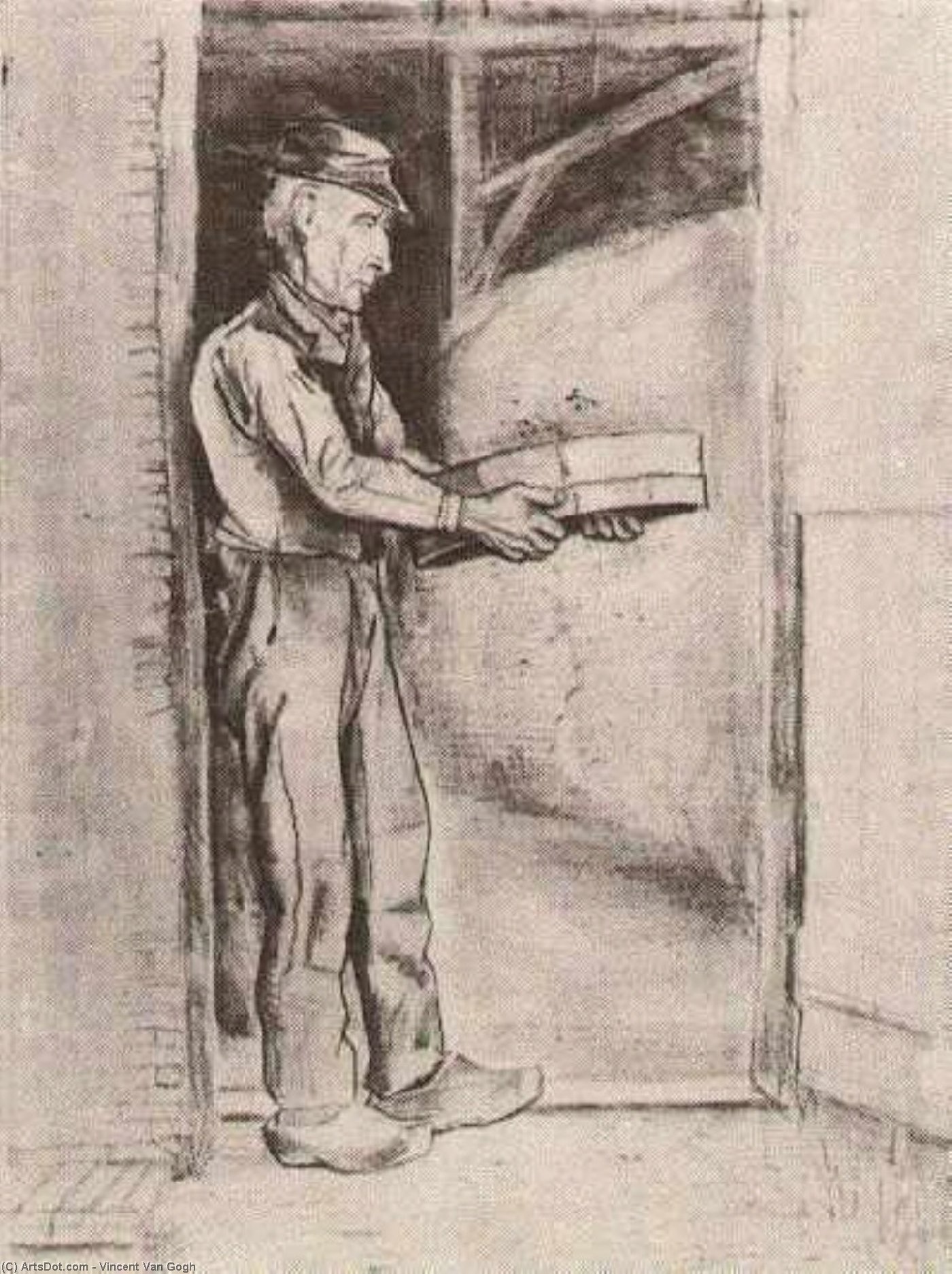 Wikioo.org - Bách khoa toàn thư về mỹ thuật - Vẽ tranh, Tác phẩm nghệ thuật Vincent Van Gogh - Man with Winnow