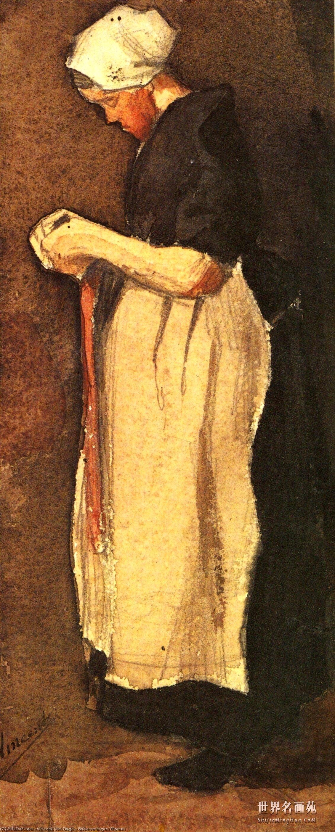WikiOO.org - Encyclopedia of Fine Arts - Lukisan, Artwork Vincent Van Gogh - Scheveningen Woman