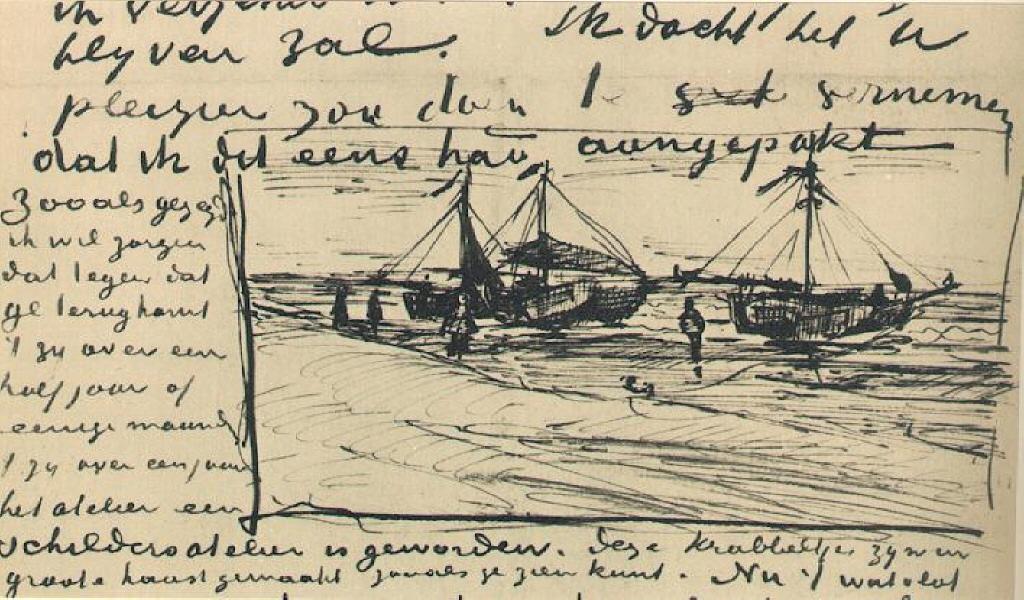 WikiOO.org - Encyclopedia of Fine Arts - Lukisan, Artwork Vincent Van Gogh - Beach and Sea