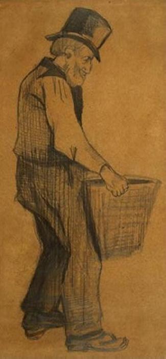 WikiOO.org - אנציקלופדיה לאמנויות יפות - ציור, יצירות אמנות Vincent Van Gogh - Man Carrying Peat