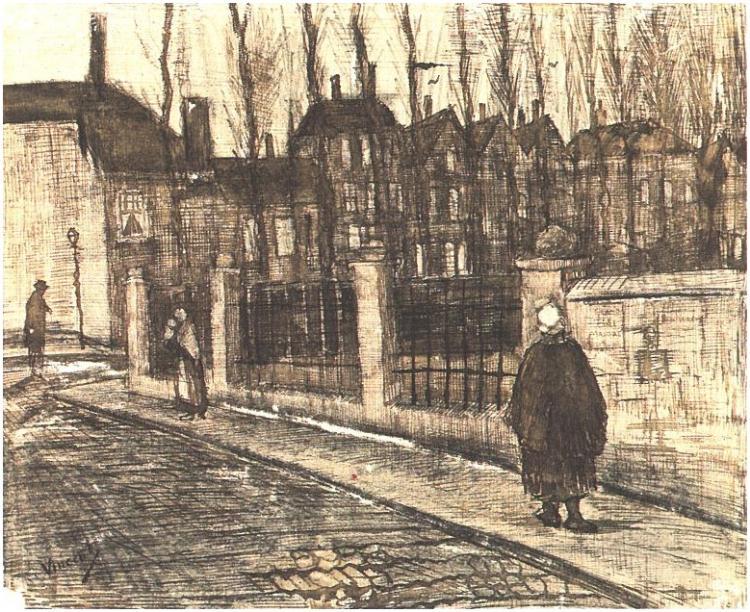 Wikioo.org - Bách khoa toàn thư về mỹ thuật - Vẽ tranh, Tác phẩm nghệ thuật Vincent Van Gogh - Old Street The Paddemoes