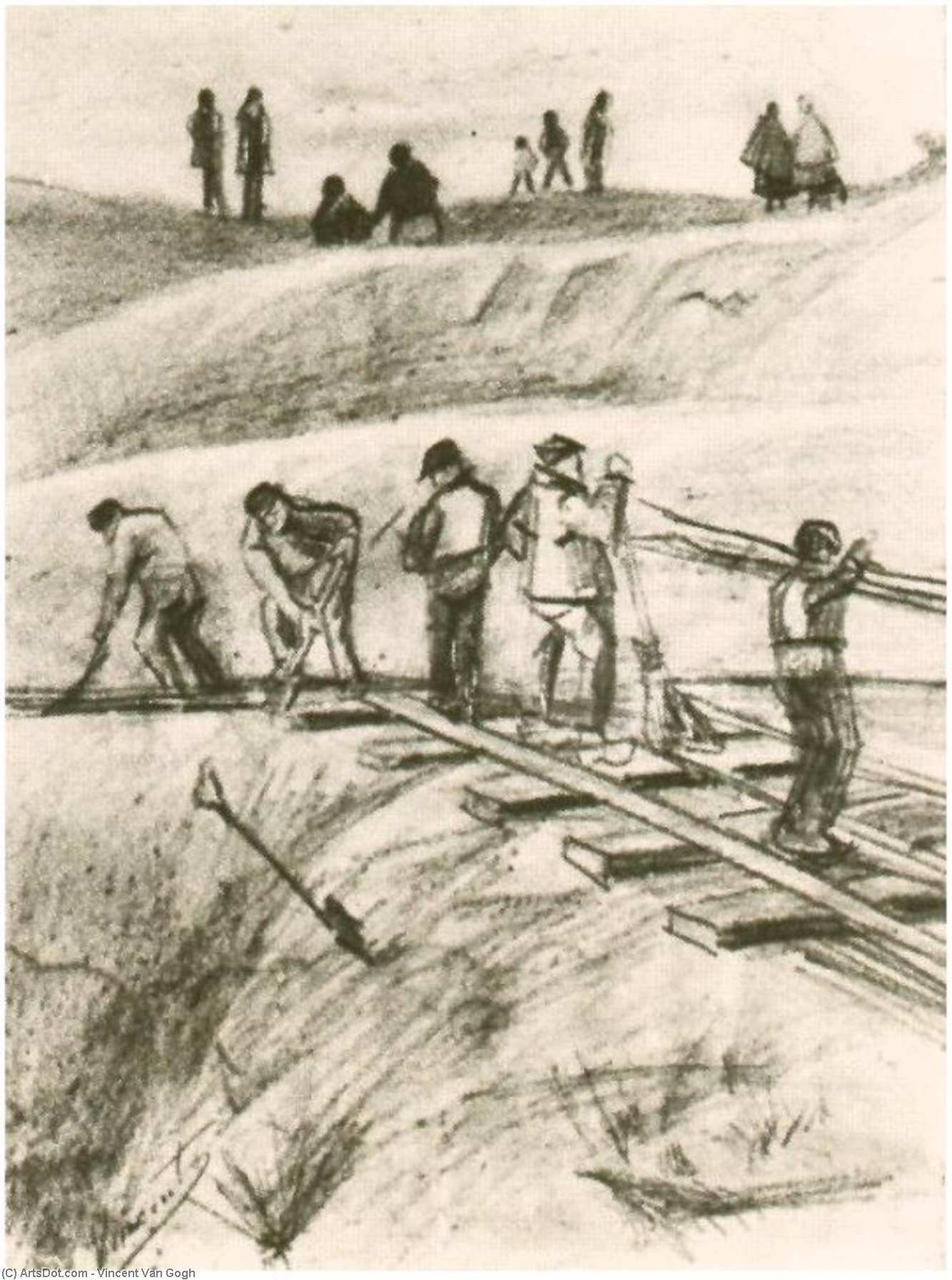Wikioo.org - The Encyclopedia of Fine Arts - Painting, Artwork by Vincent Van Gogh - Sand Diggers