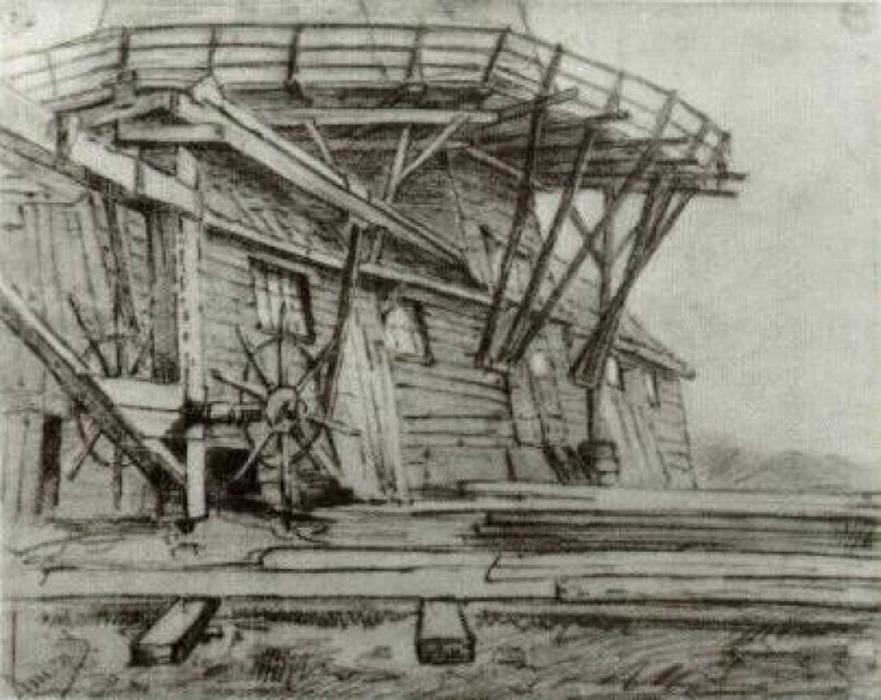 WikiOO.org - Enciklopedija likovnih umjetnosti - Slikarstvo, umjetnička djela Vincent Van Gogh - Saw Mill