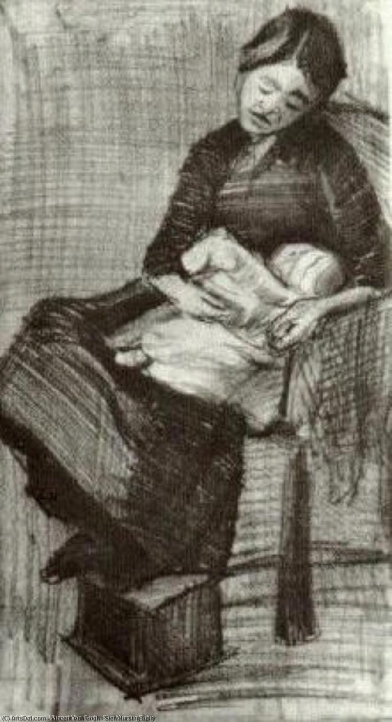 WikiOO.org - Encyclopedia of Fine Arts - Festés, Grafika Vincent Van Gogh - Sien Nursing Baby