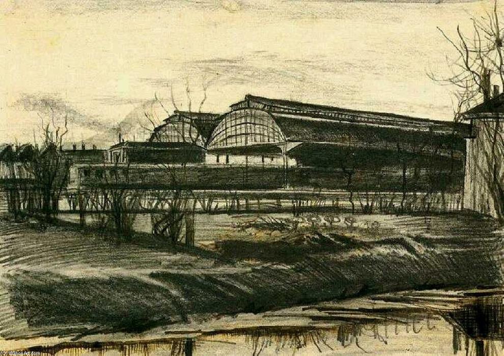 WikiOO.org - 백과 사전 - 회화, 삽화 Vincent Van Gogh - Station in The Hague