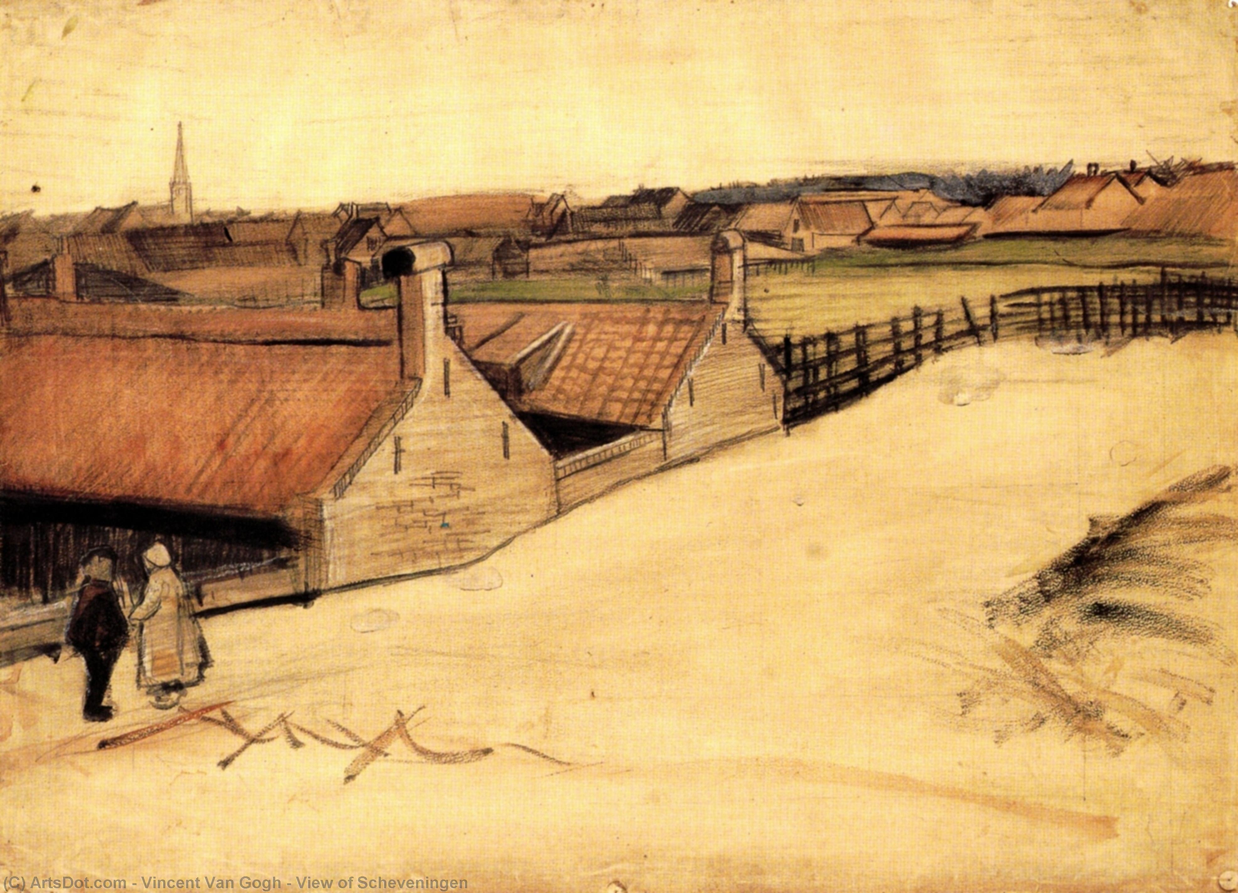 WikiOO.org - 百科事典 - 絵画、アートワーク Vincent Van Gogh - の表示 スヘーフェニンゲン