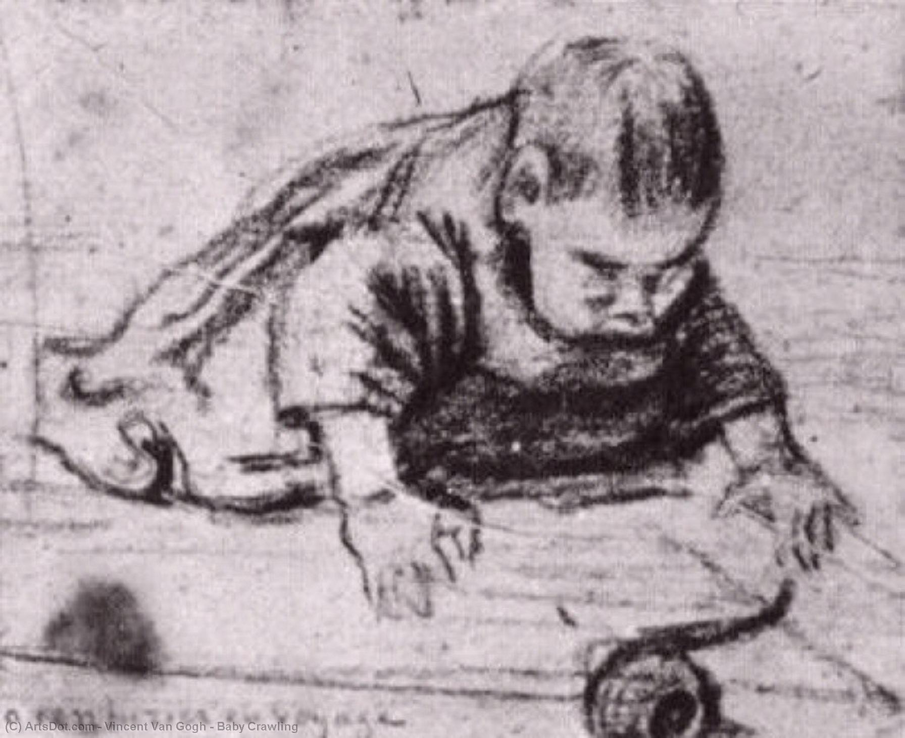 WikiOO.org - Encyclopedia of Fine Arts - Lukisan, Artwork Vincent Van Gogh - Baby Crawling