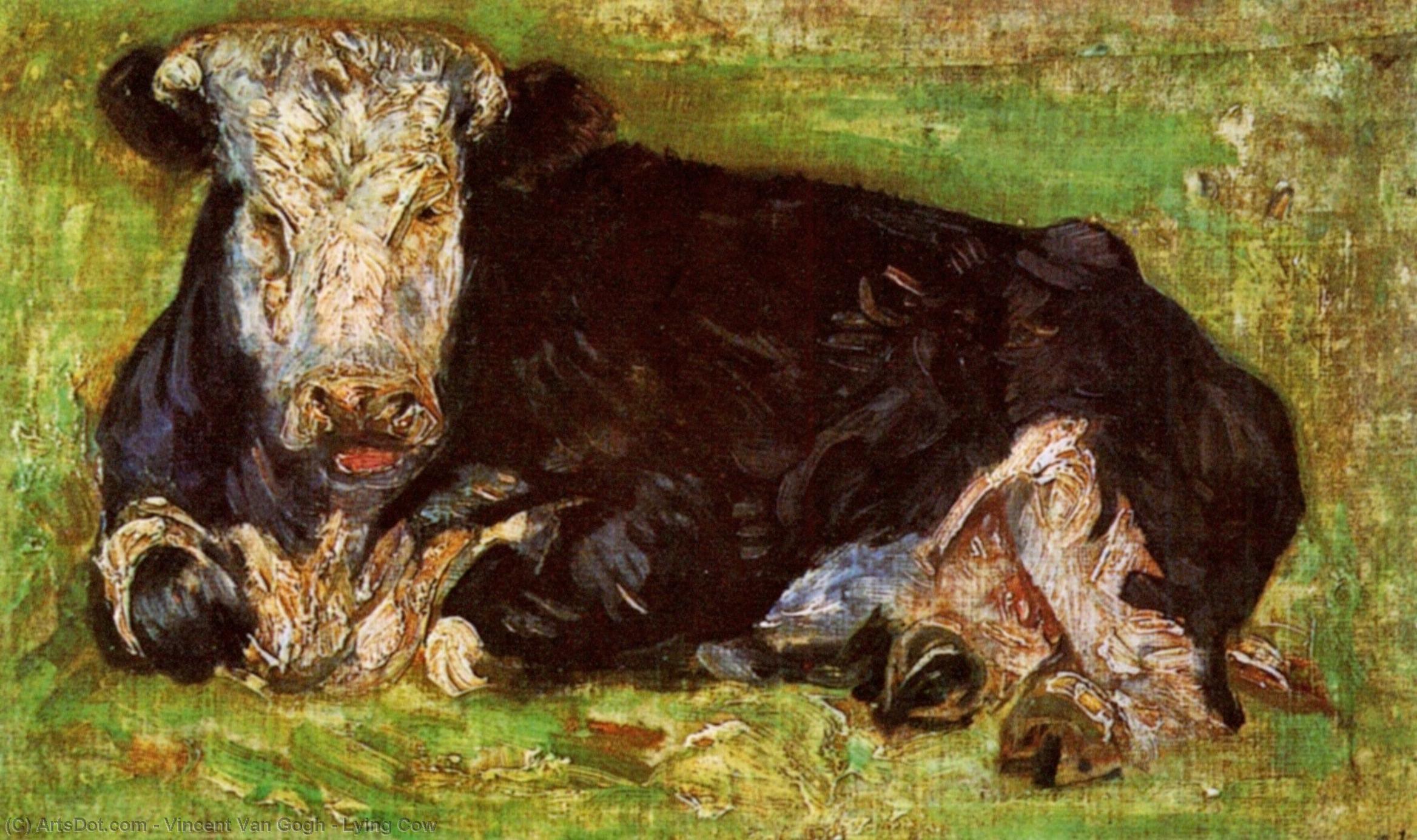 Wikioo.org - The Encyclopedia of Fine Arts - Painting, Artwork by Vincent Van Gogh - Lying Cow