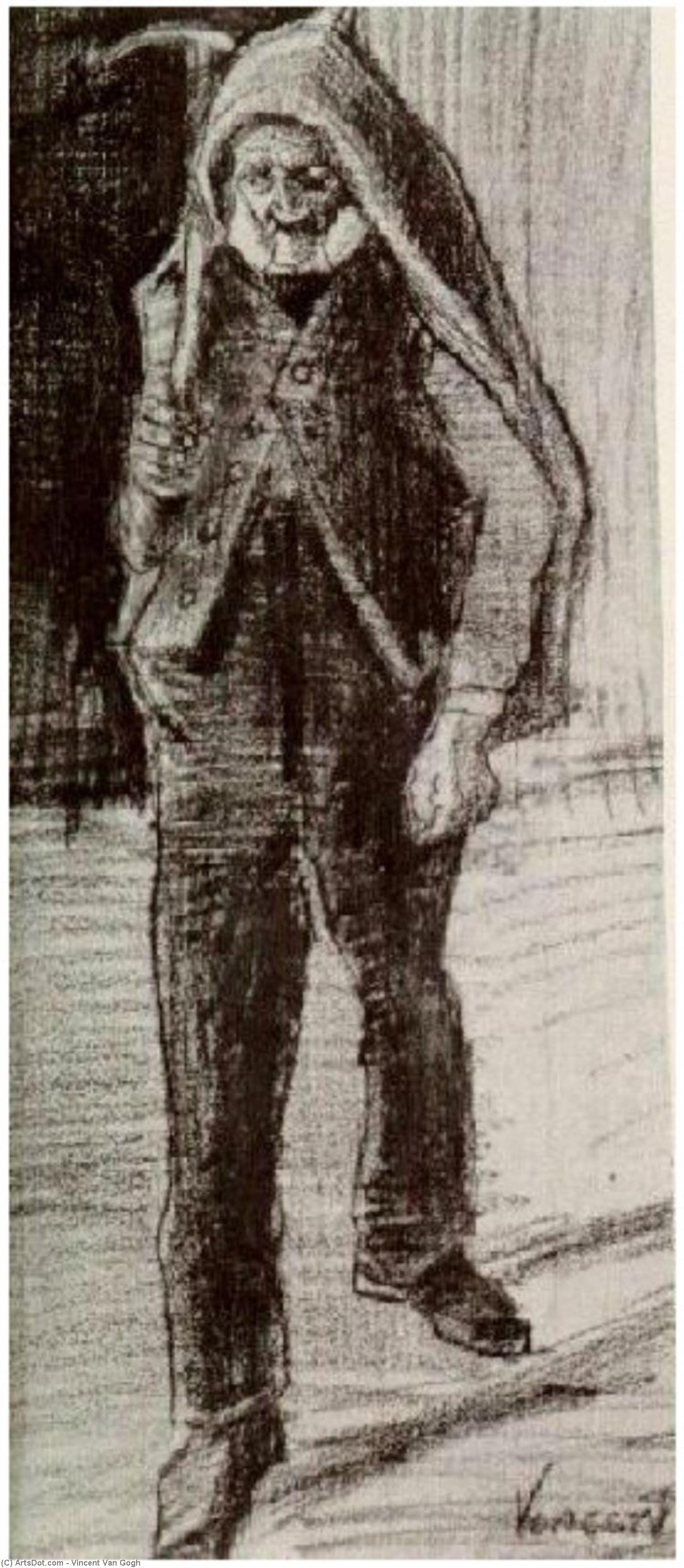 Wikioo.org – L'Encyclopédie des Beaux Arts - Peinture, Oeuvre de Vincent Van Gogh - Orphelin Homme  avec  Pioche  sur  son  accotement