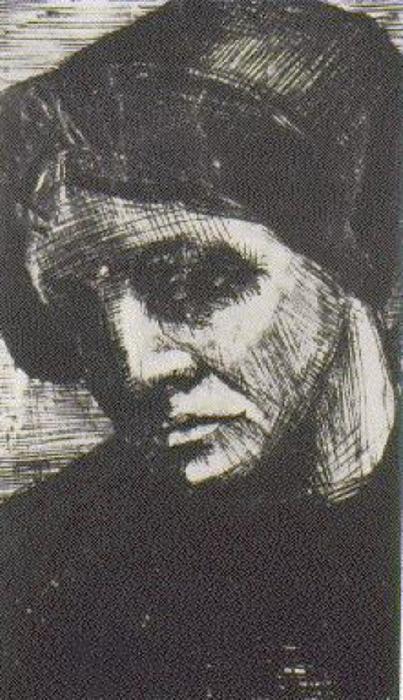 WikiOO.org - Енциклопедия за изящни изкуства - Живопис, Произведения на изкуството Vincent Van Gogh - Woman's Head