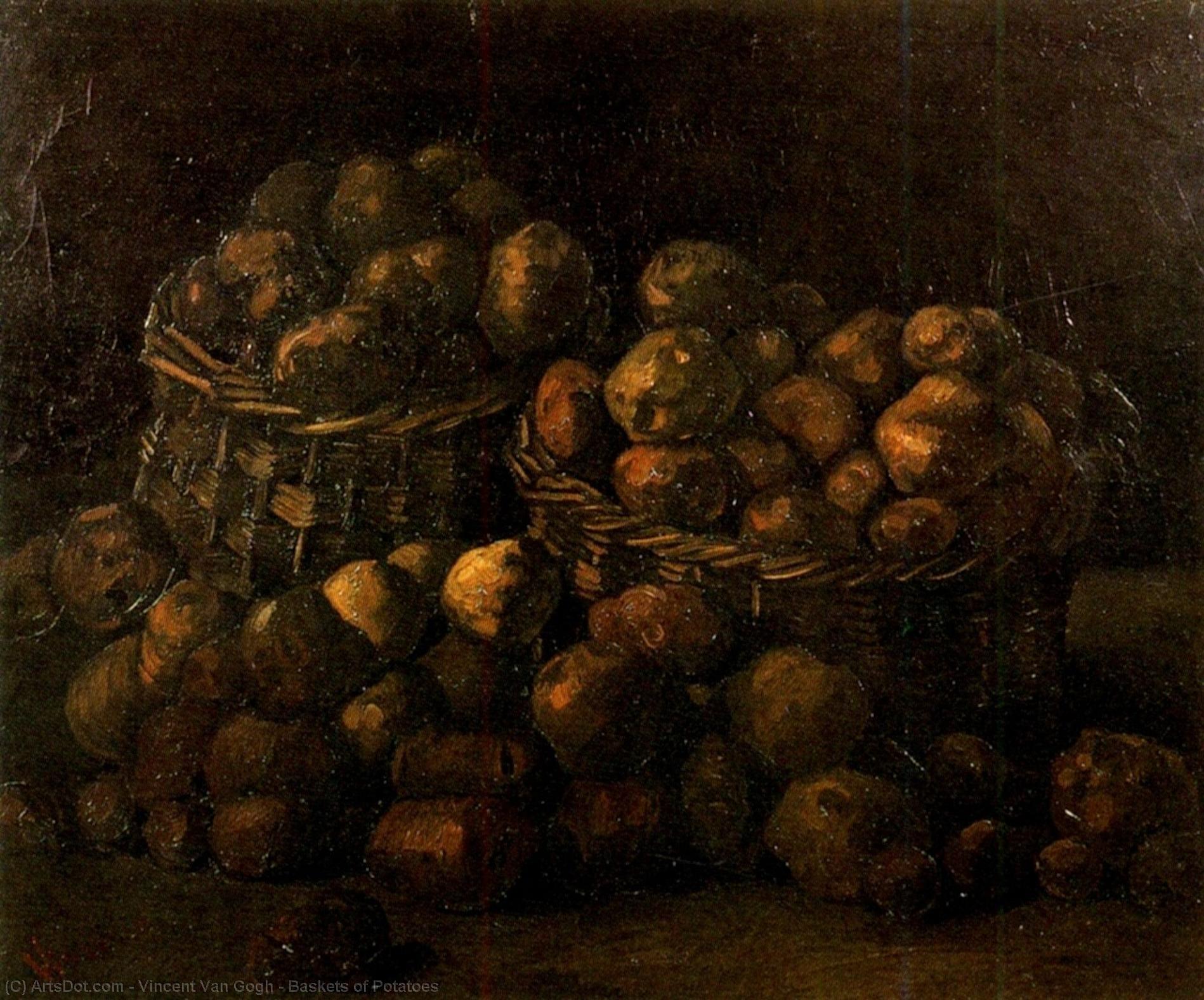 Wikioo.org - The Encyclopedia of Fine Arts - Painting, Artwork by Vincent Van Gogh - Baskets of Potatoes