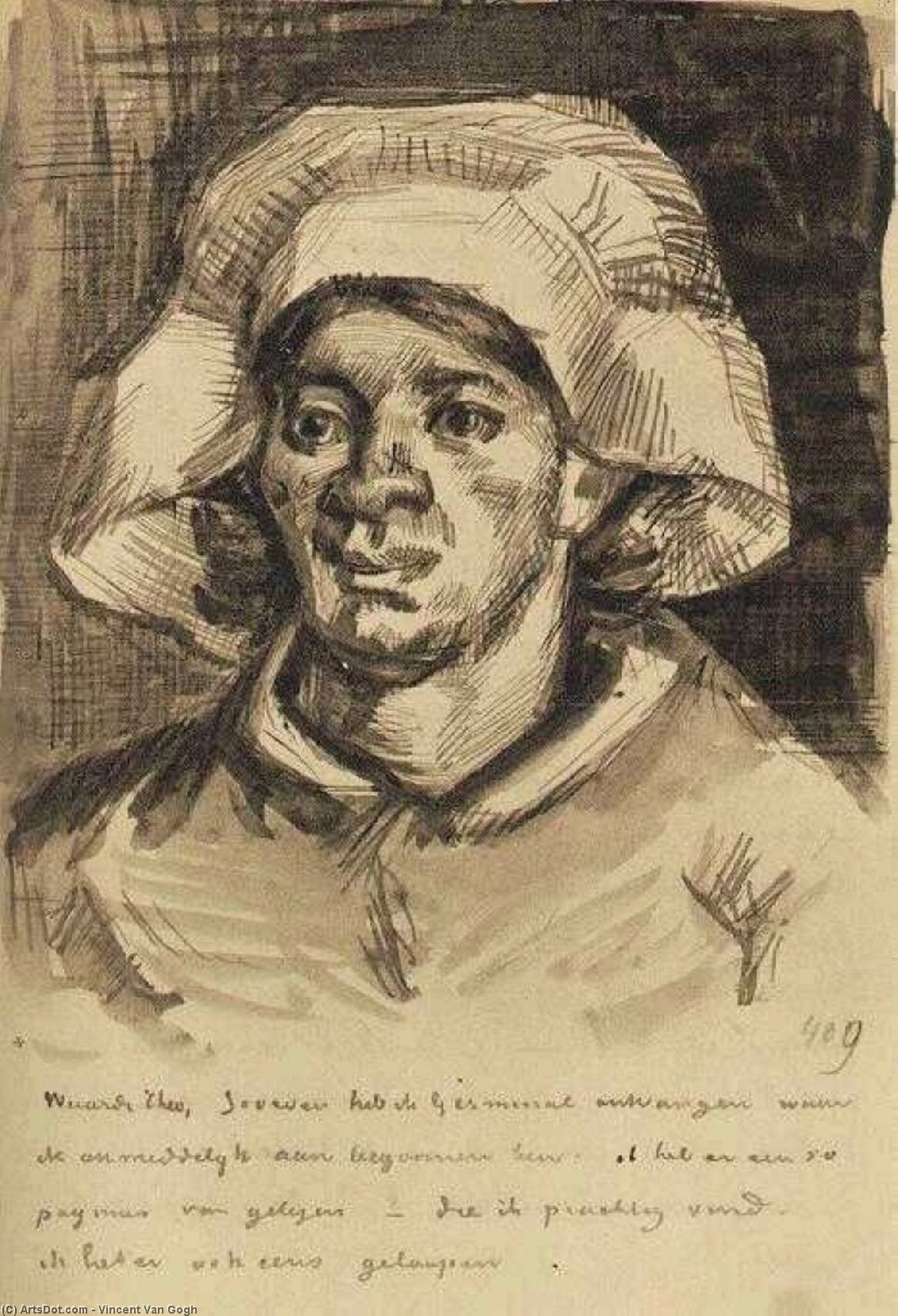 WikiOO.org - Encyclopedia of Fine Arts - Maalaus, taideteos Vincent Van Gogh - Gordina de Groot, Head