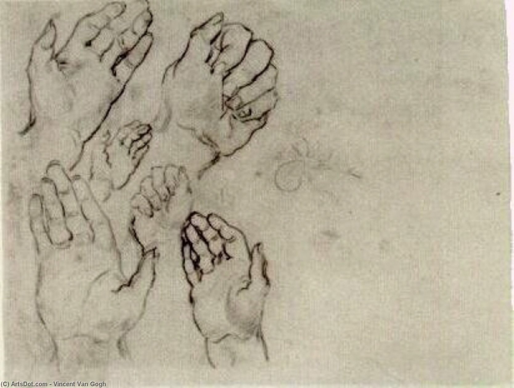 WikiOO.org - Encyclopedia of Fine Arts - Festés, Grafika Vincent Van Gogh - Hands