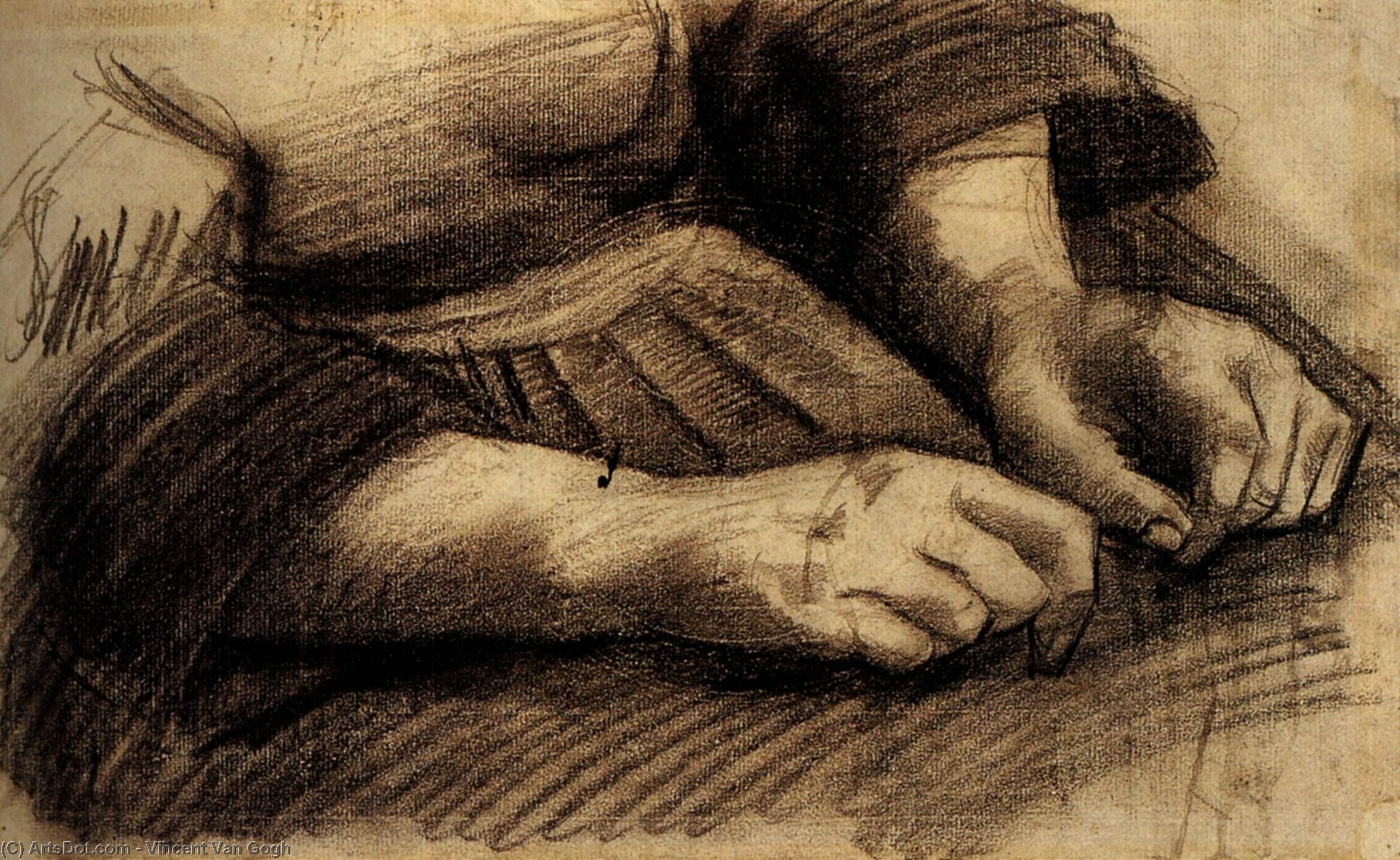 WikiOO.org - Енциклопедия за изящни изкуства - Живопис, Произведения на изкуството Vincent Van Gogh - Lap with Hands