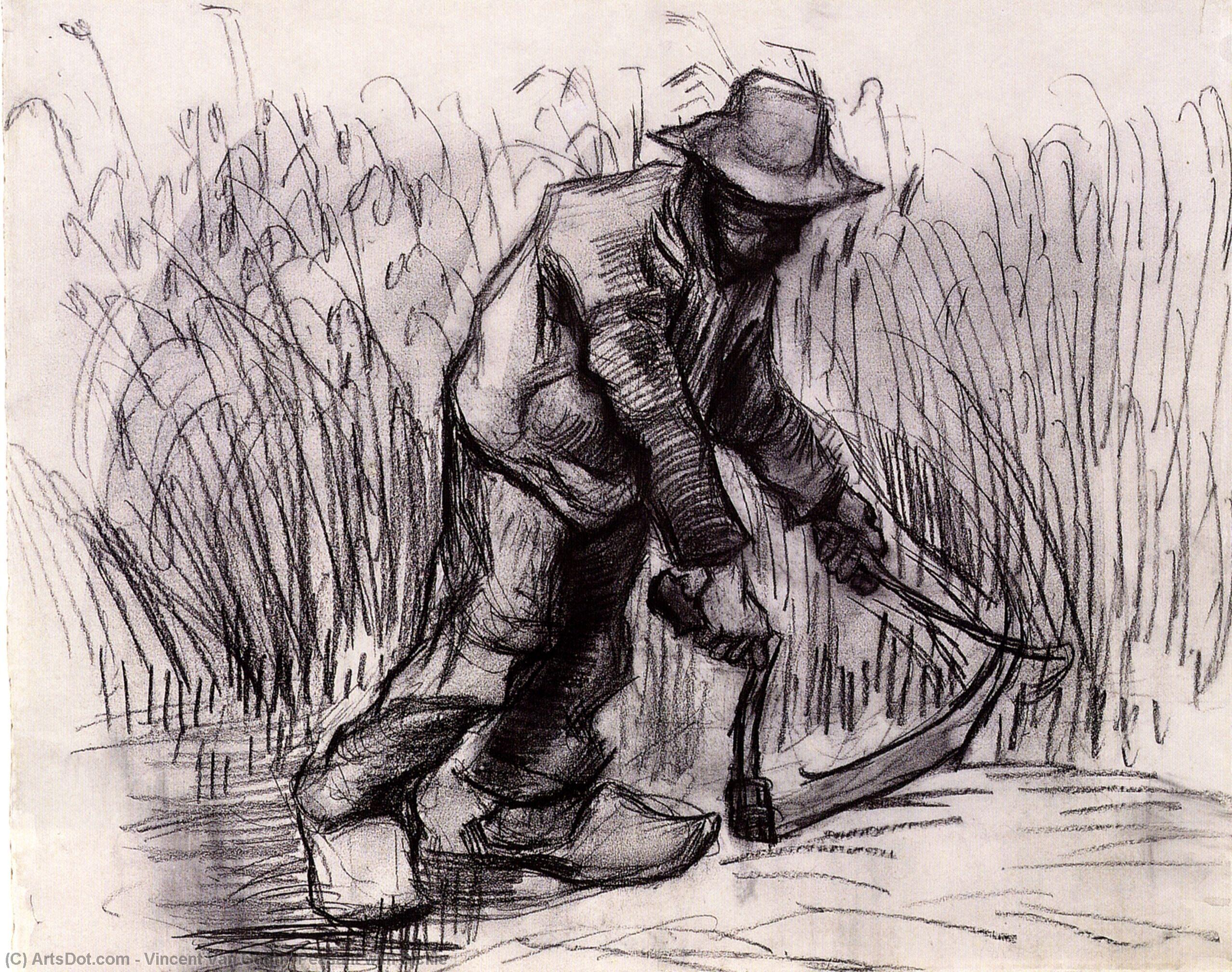 WikiOO.org - Enciclopédia das Belas Artes - Pintura, Arte por Vincent Van Gogh - Peasant with Sickle