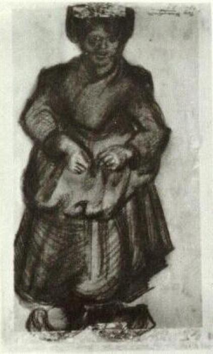 WikiOO.org - Encyclopedia of Fine Arts - Lukisan, Artwork Vincent Van Gogh - Peasant Woman
