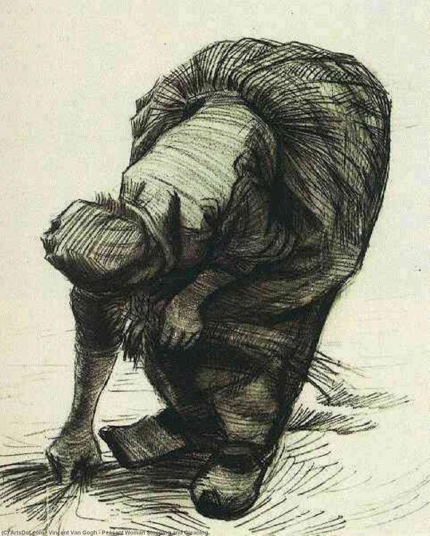 WikiOO.org - Enciklopedija likovnih umjetnosti - Slikarstvo, umjetnička djela Vincent Van Gogh - Peasant Woman Stooping and Gleaning
