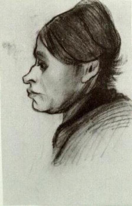 WikiOO.org - Güzel Sanatlar Ansiklopedisi - Resim, Resimler Vincent Van Gogh - Peasant Woman, Head (17)