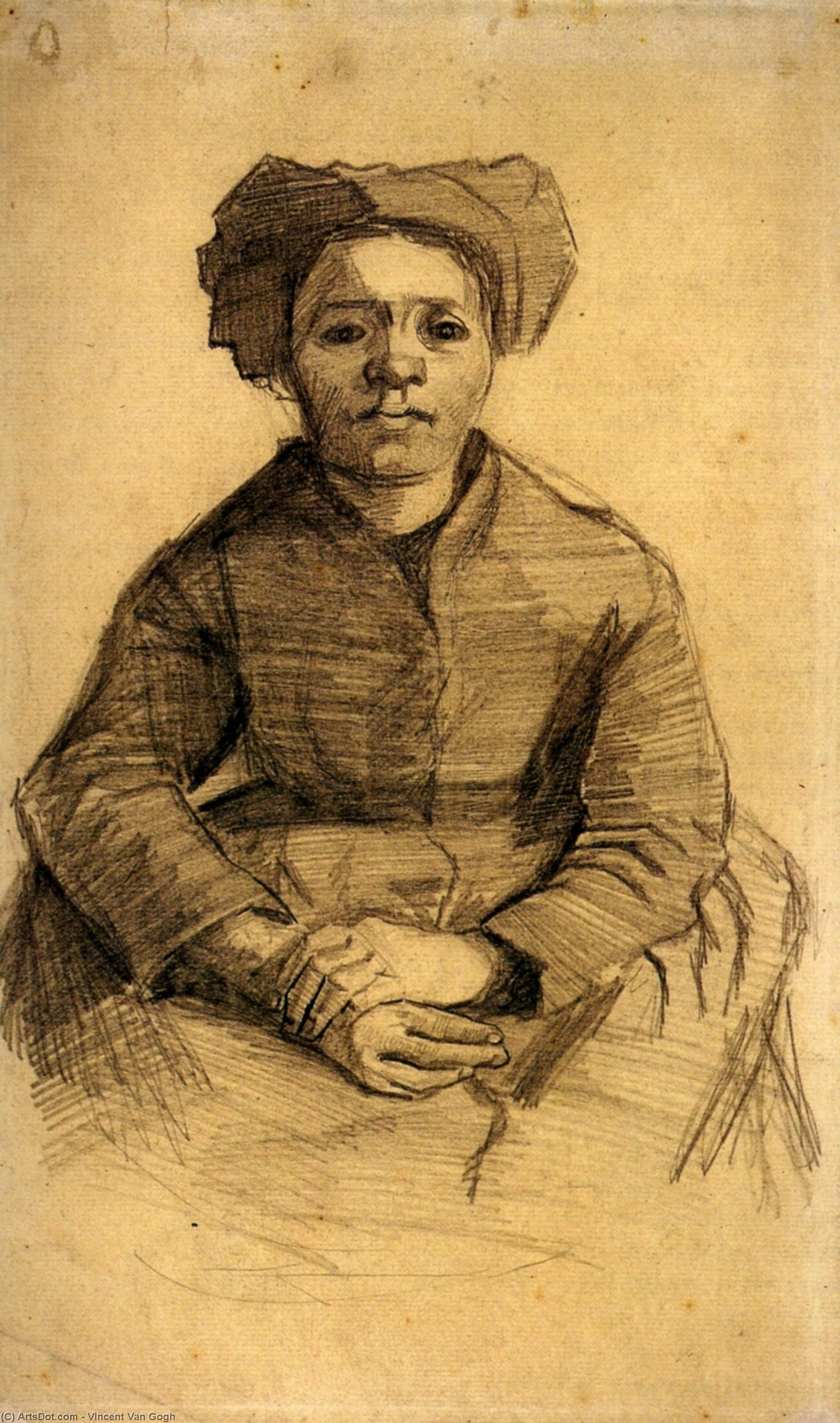WikiOO.org - אנציקלופדיה לאמנויות יפות - ציור, יצירות אמנות Vincent Van Gogh - Seated Woman