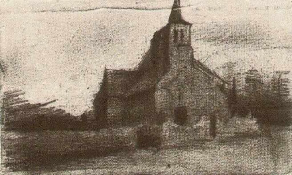 Wikioo.org - Bách khoa toàn thư về mỹ thuật - Vẽ tranh, Tác phẩm nghệ thuật Vincent Van Gogh - St. Martin's Church at Tongelre