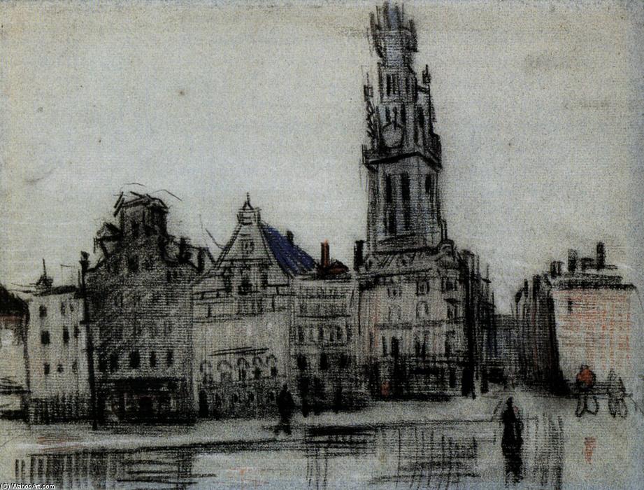 Wikioo.org - The Encyclopedia of Fine Arts - Painting, Artwork by Vincent Van Gogh - The Grote Markt