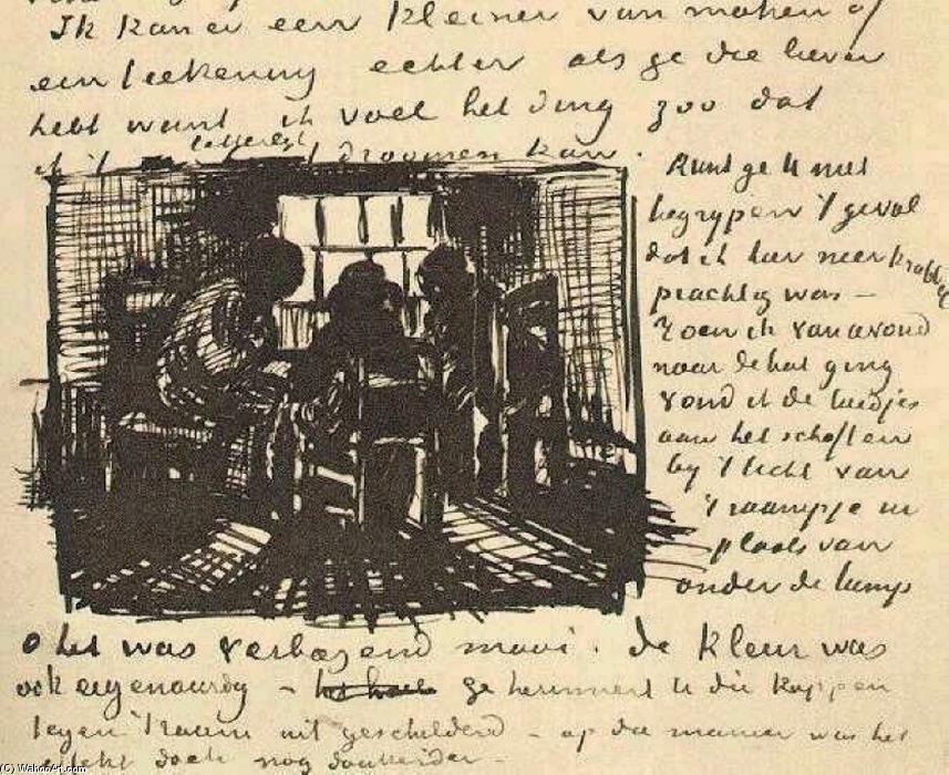 WikiOO.org - Енциклопедия за изящни изкуства - Живопис, Произведения на изкуството Vincent Van Gogh - Three Persons Sitting at the Window