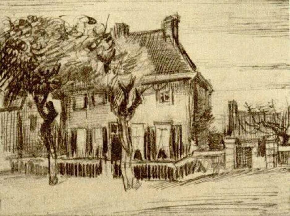 Wikioo.org – La Enciclopedia de las Bellas Artes - Pintura, Obras de arte de Vincent Van Gogh - Casa del párroco a Nuenen