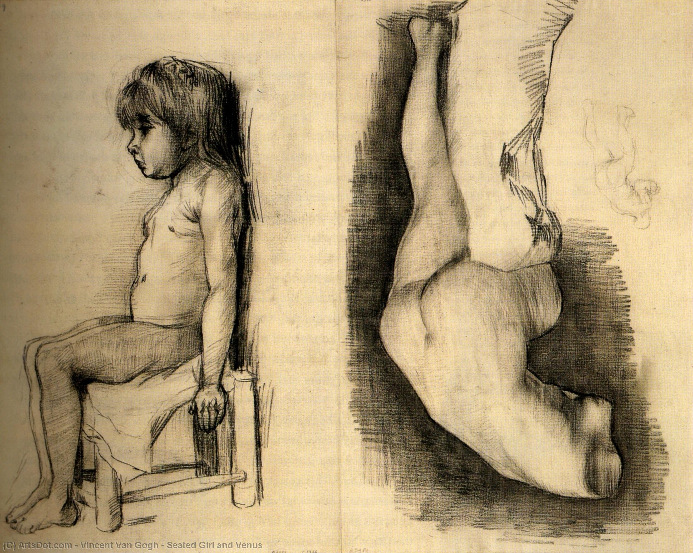 Wikioo.org - Encyklopedia Sztuk Pięknych - Malarstwo, Grafika Vincent Van Gogh - Seated Girl and Venus