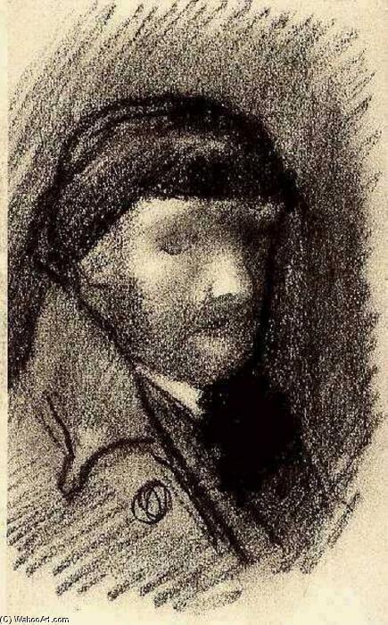 WikiOO.org - Encyclopedia of Fine Arts - Lukisan, Artwork Vincent Van Gogh - Self-Portrait with Cap
