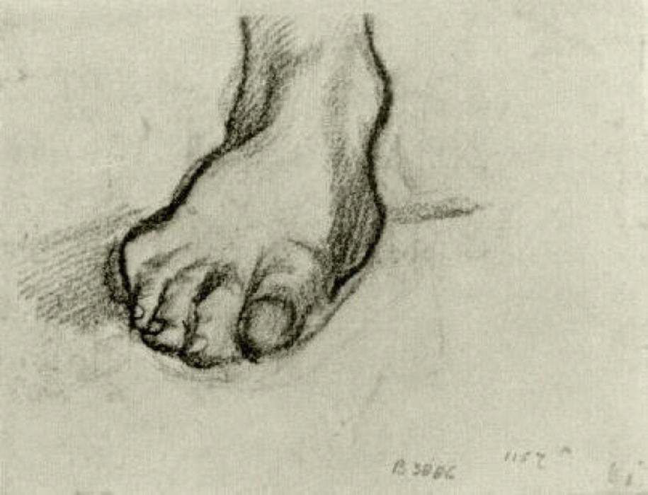 WikiOO.org - Enciklopedija likovnih umjetnosti - Slikarstvo, umjetnička djela Vincent Van Gogh - Sketch of a Foot