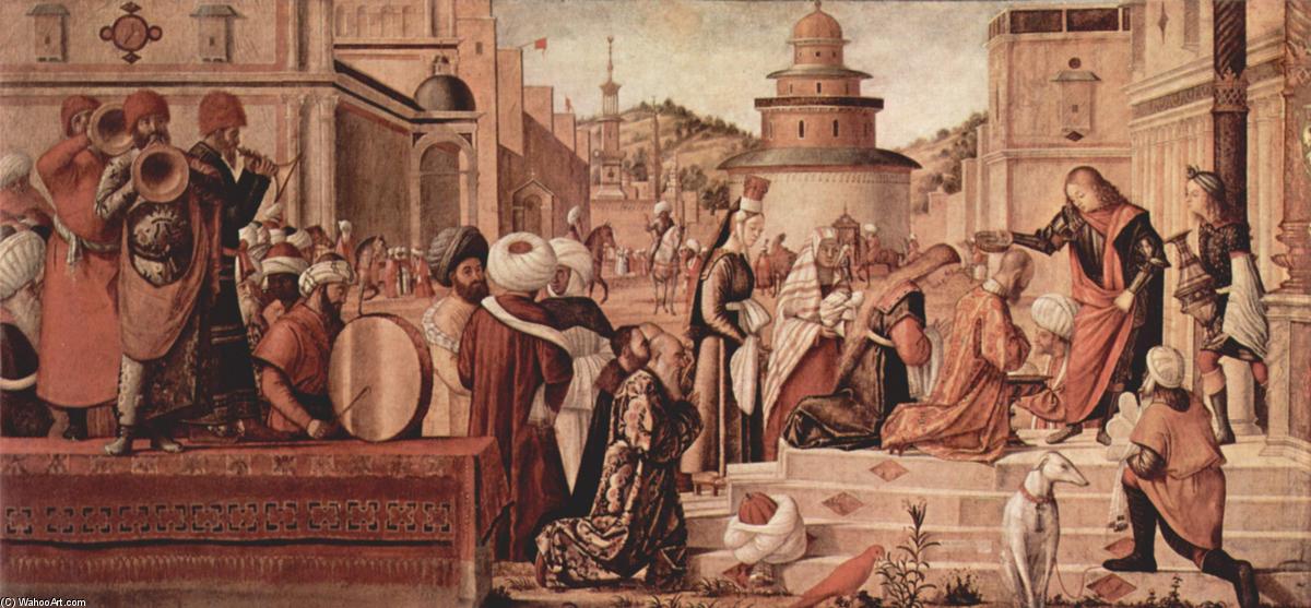 Wikioo.org - The Encyclopedia of Fine Arts - Painting, Artwork by Vittore Carpaccio - St. George Baptising the Gentile