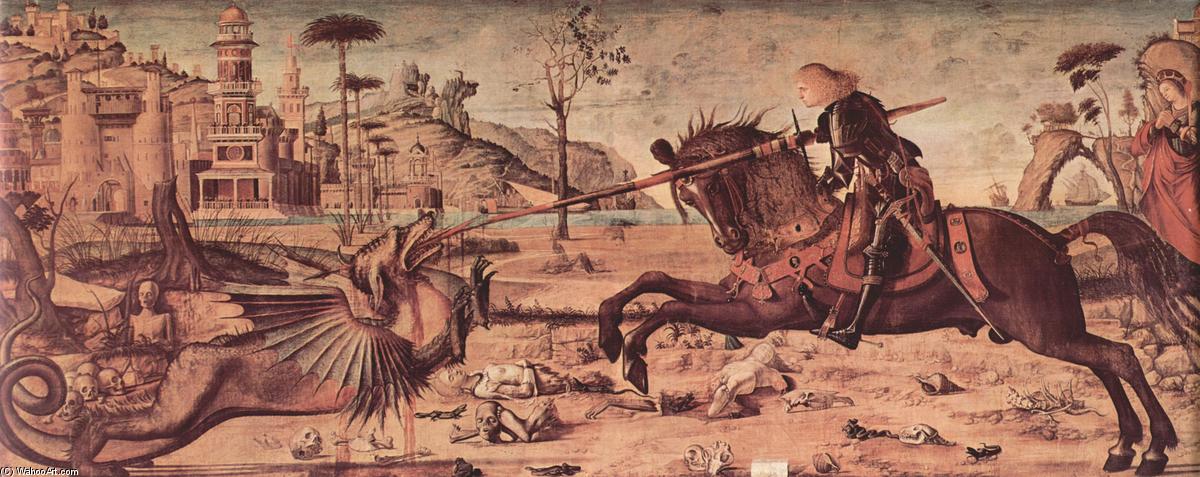 WikiOO.org – 美術百科全書 - 繪畫，作品 Vittore Carpaccio - 圣 乔治 杀  的  龙