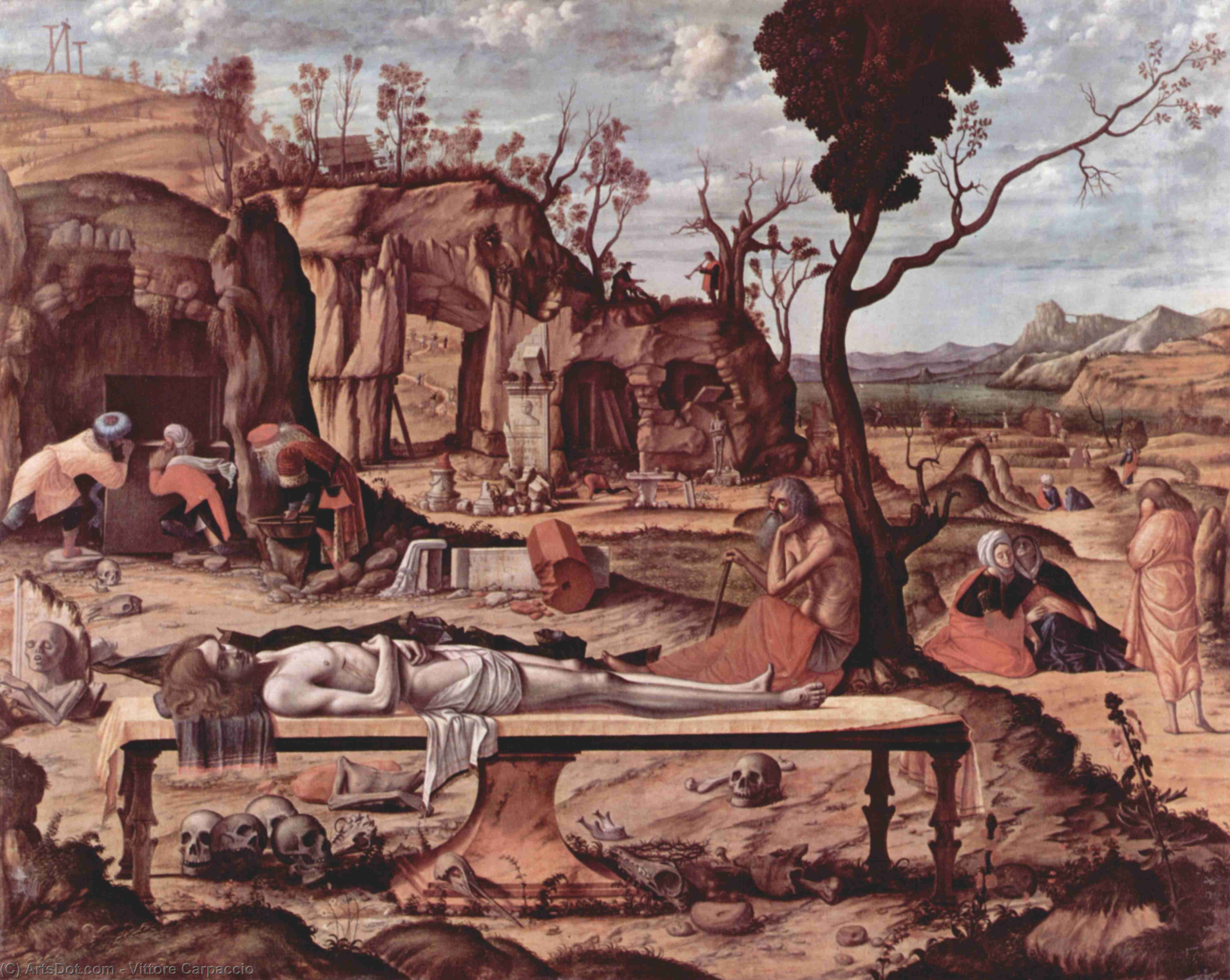 Wikioo.org - The Encyclopedia of Fine Arts - Painting, Artwork by Vittore Carpaccio - Lamentation of Christ